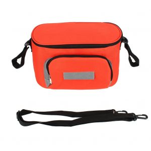Sac De Rangement Etanche Pour Poussette De Bebe, Sac De Rangement Suspendu, Porte-Biberon, Porte-Gobelet (Orange) - Neuf