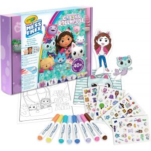 Color Wonder, Activity Set 40+ pi&egrave;ces, avec des Pages &agrave; colorier, des Feutres Sans Tache, des Autocollants, des Personnages pop-up, Gabby et la Maison magique, 3 ans et plus, 75-7170 - Neuf