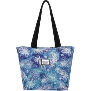 ERSHI-Mode Femme Sac à Bandoulière avec Zip Grande Capacité Sac D'épaule Imperméable Léger Sac Fourre-Tout Loisir Sac à Provisions[5 - Neuf