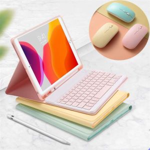 Étui Avec Clavier Coloré Pour Ipad Air 11" (M2)/Ipad Air 5e Génération Air 4e Génération Avec Clavier Bluetooth Sans Fil Amovible (Vert Foncé) - Neuf