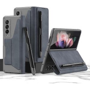 Nouveau,&Eacute;tui Adapt&eacute; Compatible Avec Samsung Z Fold 3 5g,Housse De Protection Pliante Avec Porte-Stylet S - Neuf