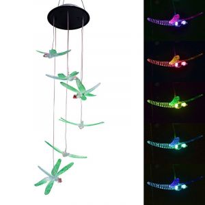 Pièce (Vert Libellule) Décoration de Pâques Maman Femme Cadeau Anniversaire, Cadeau fête des mères Cadeau actionnée Solaire Extérieure Vent Carillon de Noël, Cadeau Couple Cadeau - Neuf