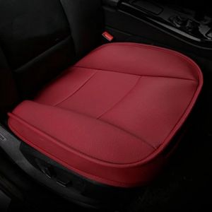 Vin Rouge De Voiture Coussin De Siège Housse De Siège Simili Cuir Et De Tapis De Bambou - Neuf