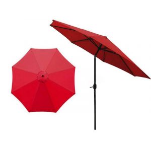Auvent De Rechange Rouge Pour Parasol D'ext&eacute;rieur De 200 Cm &iquest; Protection Uv, R&eacute;sistant Aux Intemp&eacute;ries, Facile &Agrave; Nettoyer - Neuf