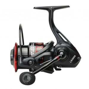 Moulinet De Peche Pour Cannes A Peche Lisse Et Efficace Pour Inshore, Surf, Crappie, Catfish, Offshore, Black Red Ls3000. - Neuf