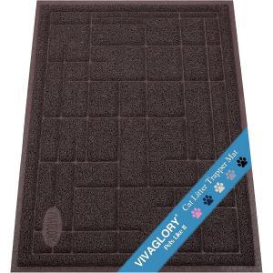 Shiliu-Tapis Pour Bac À Litière, Tapis Durable Pour Litière, Chiens Et Petits Animaux, Sécuritaire Et Non Toxique, 60×43 Cm, Marron[ - Neuf
