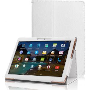 Folio Housse Case Coque Étui Pour Tablette 10.1 Pouces Lnmbbs/Yotopt / Beista/Sannuo / Excelvan M10k6 & F888 / Yuntab K107 & K17 / Beneve/Tagital / Kivors/Lanspo 10.1'' Tablet, Blanc - Neuf