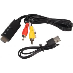 Convertisseur Hd-Mi Vers R Ca,Adaptateur Convertisseur Audio Vidéo Hd-Mi Vers Composite,Adaptateur Convertisseur Audio Vidéo Composite Prenant En Charge Ps3,Dvd,Pc,X-Box One,Ios Tv Et A - Neuf