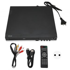 Mini lecteur DVD 1080P, prise en charge de la sortie aV, telecommande, interface multimedia HD, lecteur DVD CD avec port USB, prise UE 110-240 V - Neuf