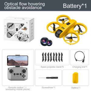 V66 Mini Drone 4k Profession Hd 180 ° Objectif Caméra Wifi Fpv Rc Dron Évitement D'obstacles Hélicoptère Pliable Quadrirotor Jouets Pour Enfants-Yellow- - Neuf