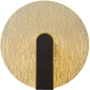 SUBZONAL-Applique Murale Interieur Vintage, Applique Murale Dor&eacute; Acrylique, Lampe Ronde LED, Applique Art Deco pour Salon, Chambre, Chevet, Escalier (Lumi&egrave;re Chaude) - Neuf