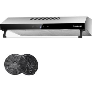 CHECARZHN--NO1-Chef Uc60Ss Hotte Aspirante Design À Double Moteur 60Cm Hotte Aspirante Silencieuse 333 M³/H Touch Control Hotte Sous Plan Hotte Aspirante Acier Inoxydable Argenté Avec Filtre À Charbo - Neuf