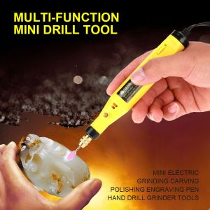 Mini perceuse electrique a main, prise americaine 100-240 V, sans limite P-500-2, stylo de polissage et de sculpture - Neuf