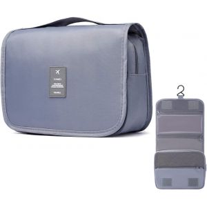 MAA-- Trousse de Toilette à Suspendre de Voyage, Cosmétique Sac Organisateur, Trousse de Maquillage étanche et Pliable, pour Gymnastique Business et Vacance (Gris) - Neuf