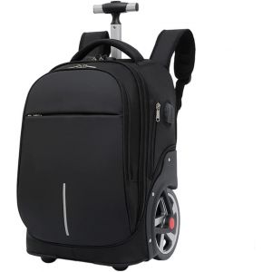CHECARZHN--NO1-Sac À Dos Avec Roulettes Pour Fille Et Garçon - Cartable Ordinateur Portable Avec Chargement Usb - Bagages Scolaires Pour Collège - Neuf