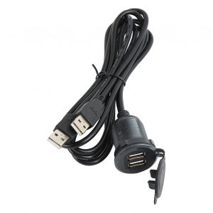 2 ports double USB 2.0 m&acirc;le vers USB 2.0 femelle 1m 480Mbps C&acirc;ble de montage USB professionnel plug and play - Neuf