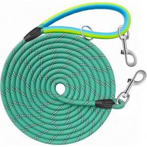 Longe Pour Chien, 5m 10m 15m 20m 30m Laisse De Dressage Avac Crochets Pivotants Aux Deux Extr&eacute;mit&eacute;s, Longue Laisse Corde D'attache Pour Petits, Moyens, Grands Chiens - Neuf