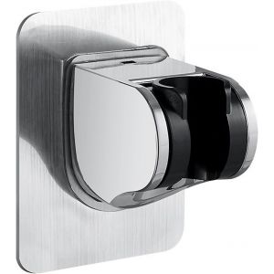 JGD-Support de douche sans per&ccedil;age adh&eacute;sif, Support de Pommeau de Douche Mural R&eacute;glable 45&deg;, Sp&eacute;cification G1/2"" Douchette Universel, Adh&eacute;sif Puissant, Installation Facile, Argent - Neuf