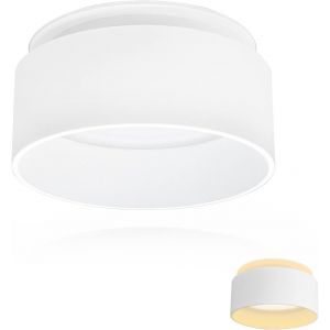 Led Spot De Plafond &Agrave; Lumi&egrave;re Indirecte Incluse 5w Rempla&ccedil;able Led Module 3000k Blanc Chaud 400lm Plafonnier Luminaire Apparent Blanc Mat Spot Encastrable Design Extra Plat 30mm - Neuf