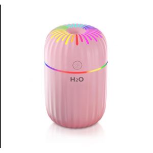 Humidificateur d'air 300 ml, mini humidificateur portable coloré, humidificateur à brume froide, pour voiture, plante, bureau, chambre, etc. Arrêt automatique, 2 modes de brume, super silencieux. - Neuf