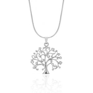 Kal-Collier De Mode Pour Les Femmes, Arbre Celtique De Collier Pendentif Avec Cz Cristal Filles Collier À Longue Chaîne Collier Strass Brillant - Neuf