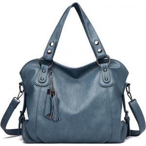SJZG-Sac Fourre-Tout En Cuir Synth&eacute;tique Souple Pour Femme - Sac &Agrave; Main Minimaliste Pour Les Loisirs - Neuf