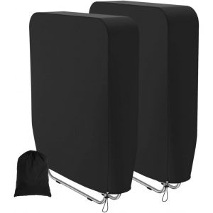 Ulteronixshop-Lot De 2 Housses De Chaise Pliantes Inclinables, Housses De Chaise De Jardin Avec Sac De Rangement, Coupe-Vent, Imperm&eacute;able, Anti-Uv, Z&eacute;ro, Pour Chaise Longue De Jardin, Terrasse, Chais - Neuf