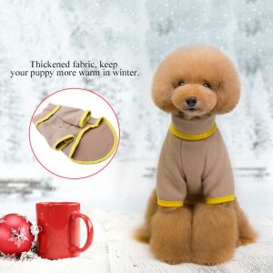 Hjlian Costume Simple Pour Chien, Vetement Chaud Pour Chiot, Col Haut, Abricot, Taille Xl - Neuf