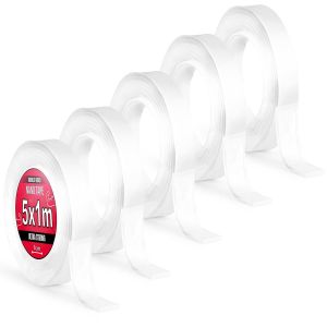 ChenQuanSarl-Nano Tape 5 X 1 M &iquest; Ruban Adh&eacute;sif Double Face 5 M &iquest; Extra Fort Pour La Maison, Le Mur, Le Bureau, Les Bulles Art &iquest; Ruban Adh&eacute;sif Nano Transparent Double Face &iquest; Ruban Adh&eacute;sif Double Face - Neuf