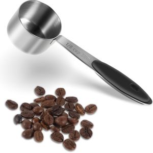 Tasse À Mesurer Doseur Mesureur En Acier Inoxydable Cuillères À Café En Métal Outils De Mesure Portables Cuillère À Soupe À Long Manche Balance De Cuisine Poignée En Silicone Noir Cuillère - Neuf