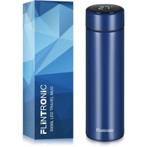 Shiba-Bouteille Isotherme En Acier Inoxydable 500ml, Tasse Pour Eau Chaude Avec Indicateur De Temp&eacute;rature &Agrave; Ecran Lcd, Bouteille I[1 - Neuf