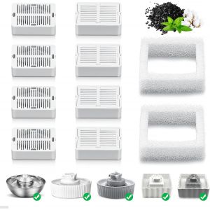 Cake Porcelaine Fontaine Pour Chats Filtre 8 Filtre &Agrave; Charbon 2 Filtre En Mousse C&eacute;ramique Fontaine Pour Animaux De Compagnie Distributeur D'eau Fontaine Pour Chiens Filtre De Remplacement - Neuf