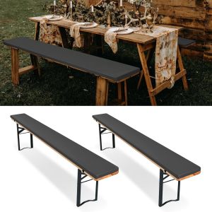 Ulteronixshop-Lot De 2 Coussins De Tente De Bi&egrave;re - Rembourr&eacute;s - 220 X 25 X 3 Cm - Xl - Lavables - Pour Tente De F&ecirc;te - Gris - Imperm&eacute;ables - Neuf