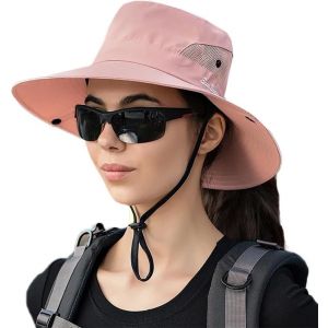 Chapeau De Soleil Pour Femme-Queue De Cheval-Chapeau De Plage-Protection Uv-Maille-Large Bord Pliable-Avec Trou Pour Queue De Cheval.[Z1651] - Neuf