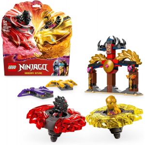 KALANKA-Ninjago Pack de Combat Spinjitzu du Dragon - Jeu de Construction avec 2 toupies et 2 minifigurines - Idée Cadeau pour garçons et Filles dès 6 Ans Amateurs de la série TV 71826 - Neuf