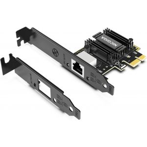 5Gb Base-T Carte réseau,Realtek RTL8126 contrôleur, 5G PCIe Ethernet Adaptateur Compatible WOL,Carte réseau avec Port RJ45 5Gbps,Windows 10/11/Windows Server/Linux - Neuf