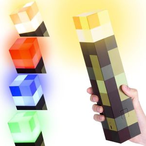 Lampe Torche Artisanale, Veilleuse Murale 28 Cm Avec Crochet, 4 Couleurs Rechargeables Par Usb, Id&eacute;ale Pour Une Chambre D'enfant, Un Salon, Une Salle De Jeux Ou Un Bureau - Neuf