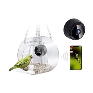 Mangeoire &Agrave; Oiseaux Avec Cam&eacute;ra, Hd 1080p, Connexion Wi-Fi, Surveillance En Temps R&eacute;el, Installation Facile - Neuf