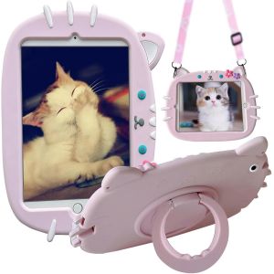 Coque &Eacute;tui pour Enfants pour Galaxy Tab A9 Plus 11"" 2023 (SM-X210/X216B/X218U) Housse de Protection Antichoc, Chat - Neuf