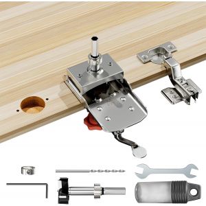 Gabarit de charni&egrave;re cach&eacute;e de 35 mm, gabarit de per&ccedil;age pour construction de meubles, charni&egrave;re &agrave; pot - Neuf