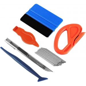 Kit D'outils D'emballage En Vinyle Automatique Outil De Film De Fenêtre Comprenant Une Raclette En Feutre,Un Coupe-Bordure,Un Mini Grattoir D'angle Pour En - Neuf