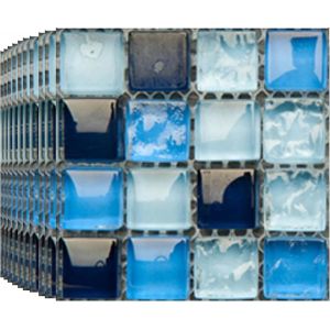 Autocollant Mural 30 Pièces, Imperméable Mosaique Stickers Carrelage Adhesif Mural Salle De Bain Muraux Adhesive Pour Cuisine, Diy Stick Tile Carreaux Decoratif Papier(10x10cm) (Bl[Pou8807663] - Neuf