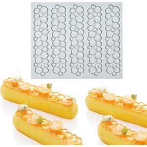 Moule En Silicone Creux En Forme De Longue Bande De Bulles,Tapis Dentelle 3d Pour D&eacute;coration De Cupcakes,Sucre,Loisirs Cr&eacute;atifs,Desserts - Neuf