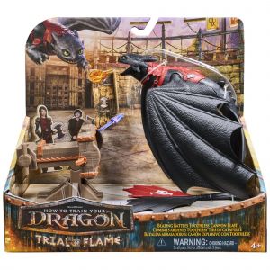 Dreamworks Dragons, &Eacute;preuve Du Feu, Coffret De Jeu Toothless Canon Explosif, Coffret De Jeu Figurine De Dragon Avec 3 Figurines De Vikings En Carton Pour Les 4 Ans Et Plus - Neuf