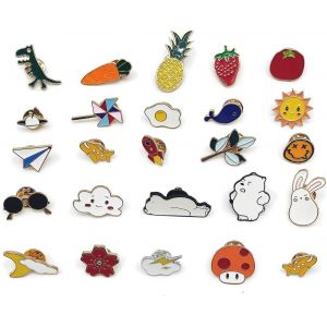 Kgabery-25 Pièces Épingles En Émail,Broche Badge,Cartoon Broches,Pin Badges,Veste Chemises Décor,Badges À Épingle En Émail,Pour Vêtements,Sacs,Vestes,Accessoires - Neuf