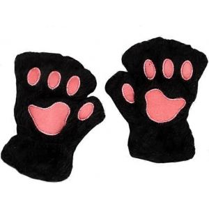 Gants Demi-Doigt Pour Femmes - Griffe De Chat Griffe D'ours Gants En Peluche D'hiver - Gants D'hiver Gants De Doigt En Peluche Pour Filles Femmes Extérieur À L'intérieur - Neuf