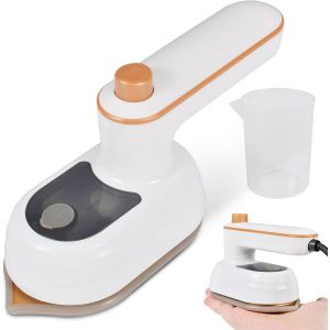 MEVRONISSHOP-Mini fer a Repasser Couture, Mini fer &agrave; Repasser de Voyage Portable, 180 Degr&eacute;s Pliable Mini Fer &agrave; Vapeur, Machine &agrave; Repasser pour Voyage &agrave; Domicile, Technologie de Chauffage PTC 20s (bl - Neuf