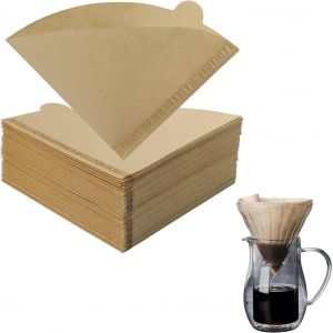 KAL-Filtres À Café En Papier,100 Pièces Forme En V Filtre À Café,Filtre Papier Café,Sacs Filtres Pour Filtre À Main,Filtre À Café Cône Accessoires Café Pour Machines À Café Cafetière Tasse Filtrante - Neuf