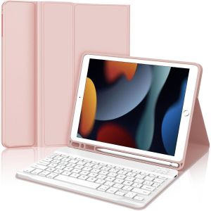 Clavier Pour Ipad 9 Ème - Coque Clavier Pour Ipad 10,2 Pouces (9Ème 2021 / 8Ème 2020 / 7Ème 2019), Azerty - Neuf