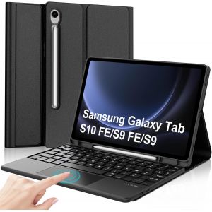 Coque Clavier Pour Samsung Galaxy Tab S9 Fe/S10 Fe 10.9""/S9 11"" Avec Touchpad, Coque Clavier Azerty Français Bluetooth Pour Samsung Tab S10 Fe/S9 Fe 10.9""/S9 11"", Noir[Z777] - Neuf